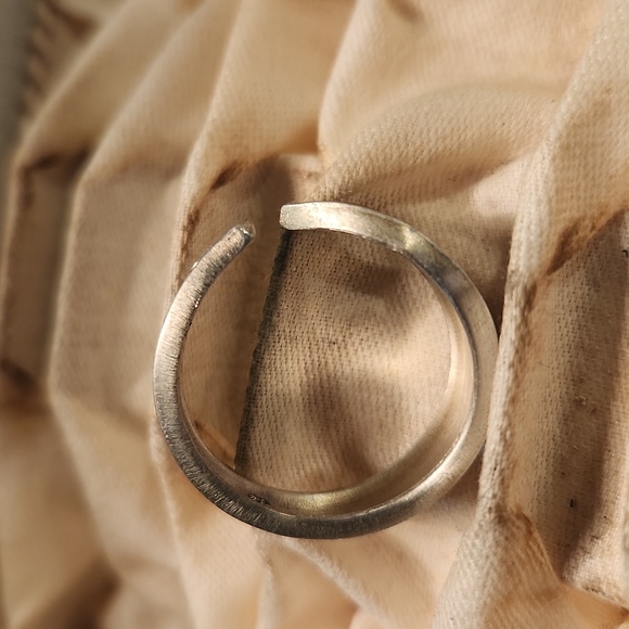 OPENWORK FLORAL COLORADO Artisan Made Antique Spoon Ring Sz 10 - Picture 5 of 8